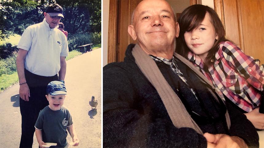 Tom with his and Phyllis’s grandchildren