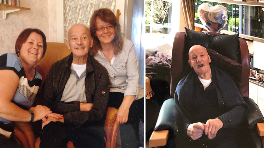 Tom with his and Phyllis’s daughters