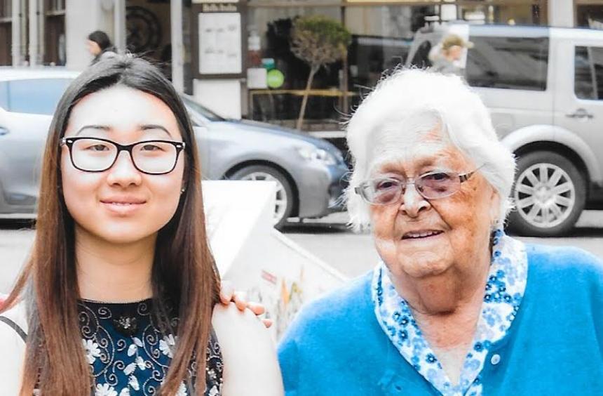 Ting Ting with her granny