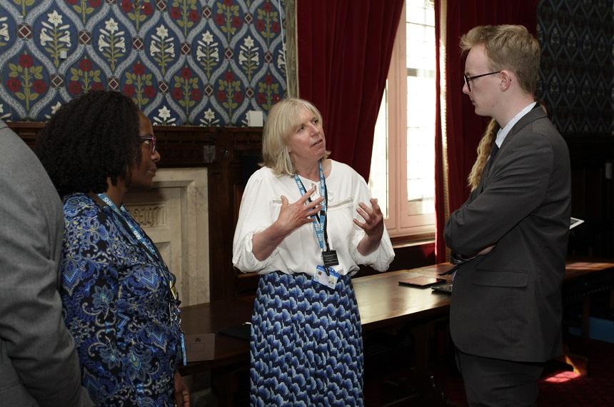 Liz speaking at a parliamentary event