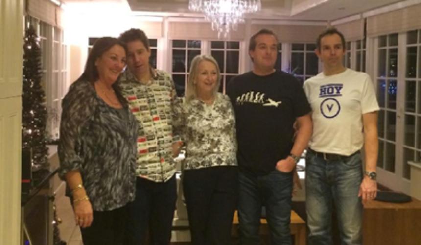 Sheila with her four adult children