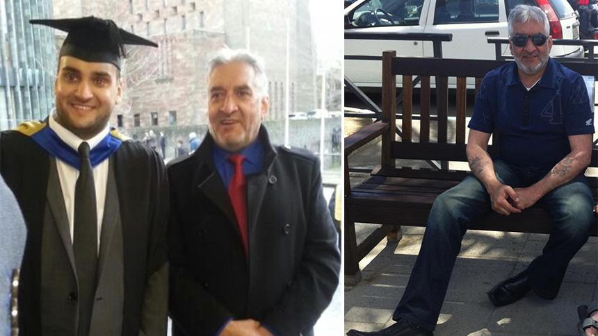 Uamar Khan with his dad Sabzad.