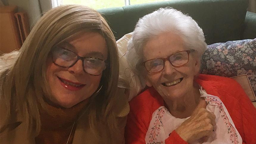 Kay Lomas with her mum, Jackie