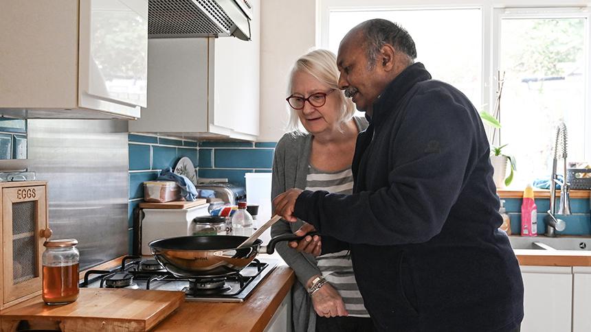 Ananga Moonesinghe and his wife Joanna