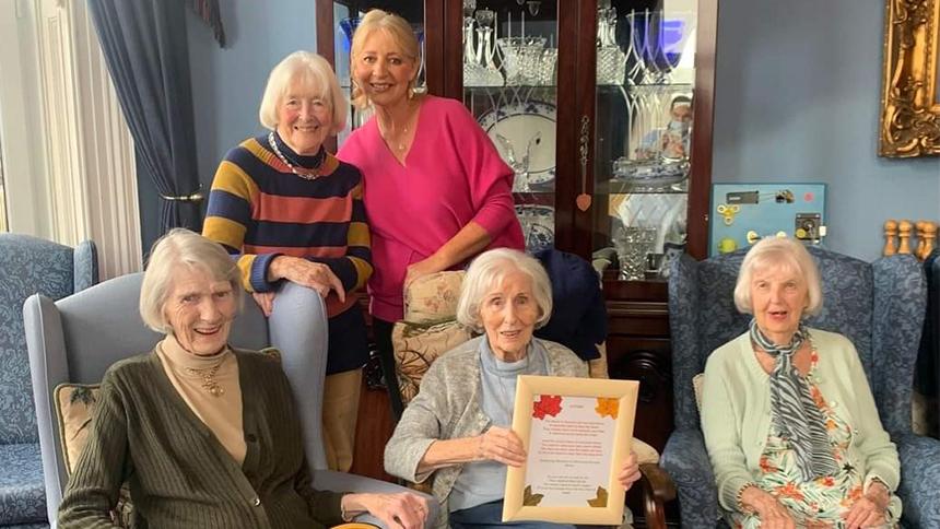 Arlene Culbert and Richmond Nursing Home residents