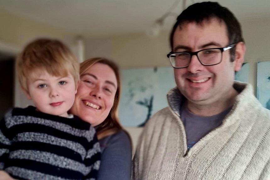 Caroline and Mark with son William