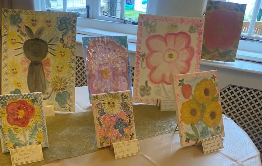 A selection of Carrie's mum's paintings