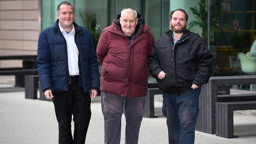 Neil, Bob and Adam Joesbury like to get out and about playing pool and going on holiday to Blackpool