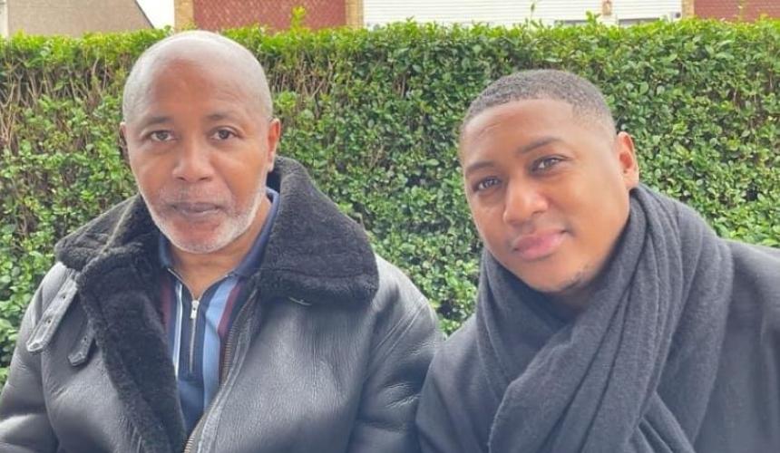 Rickie Haywood-Williams and his Dad Geoff Williams
