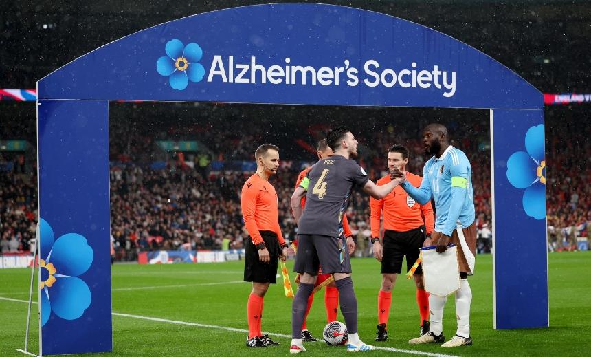 England and Belgium captain's shaking hands