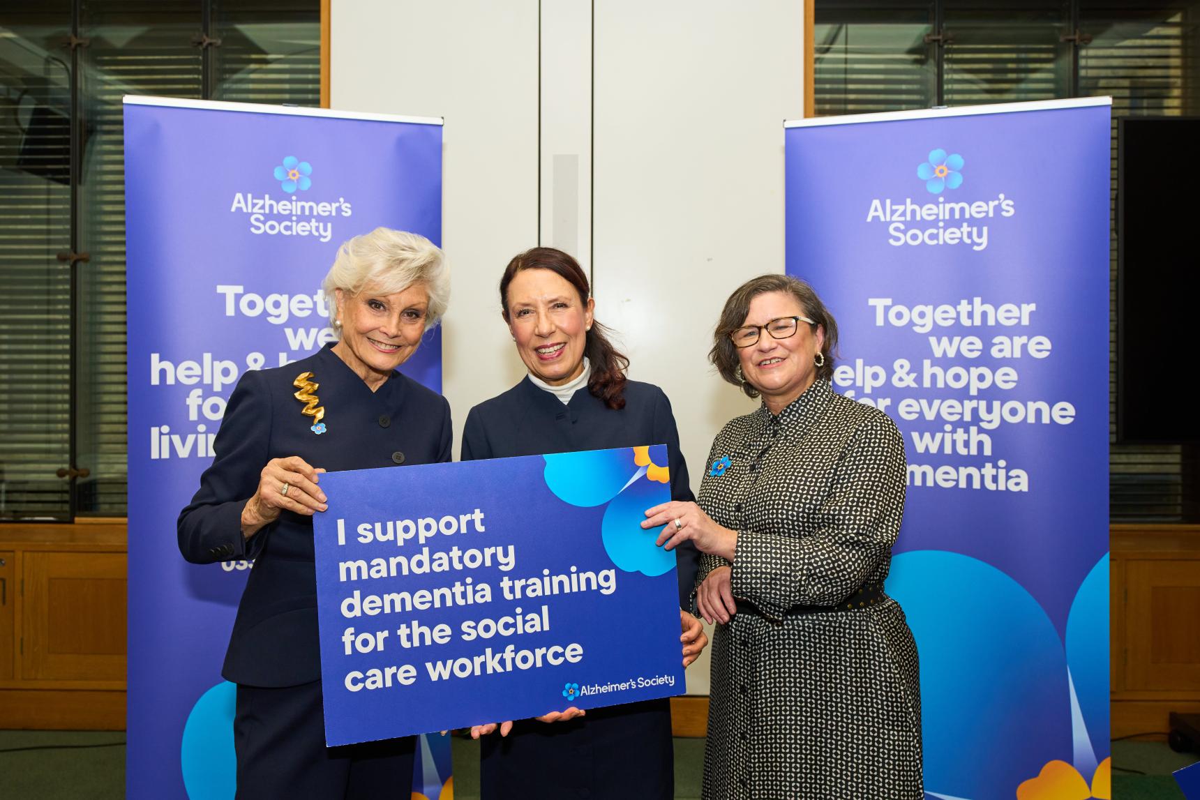 Angela Rippon CBE, Debbie Abrahams MP (co-chair of the APPG on dementia) and Dara de Burca