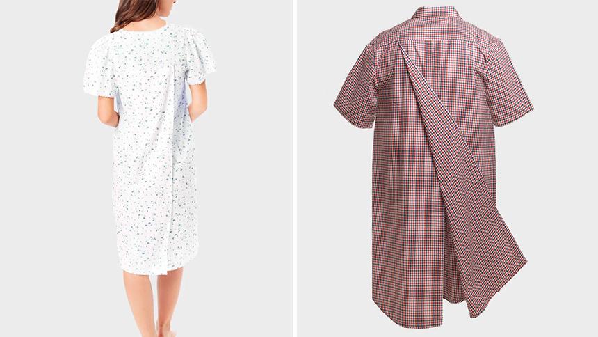 Back-opening nightwear