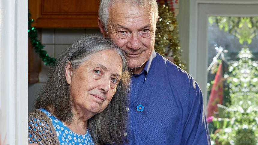 Del and Margaret stood in their kitchen