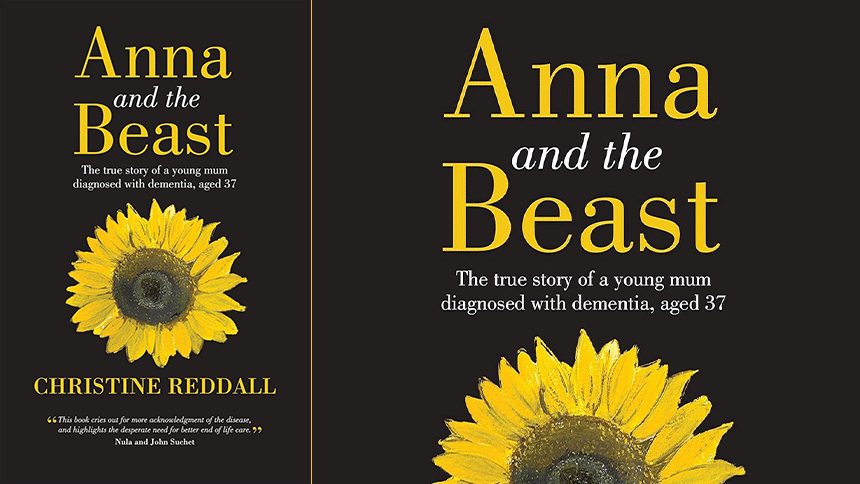 Anna and the Beast front cover, which is black with a sunflower on it