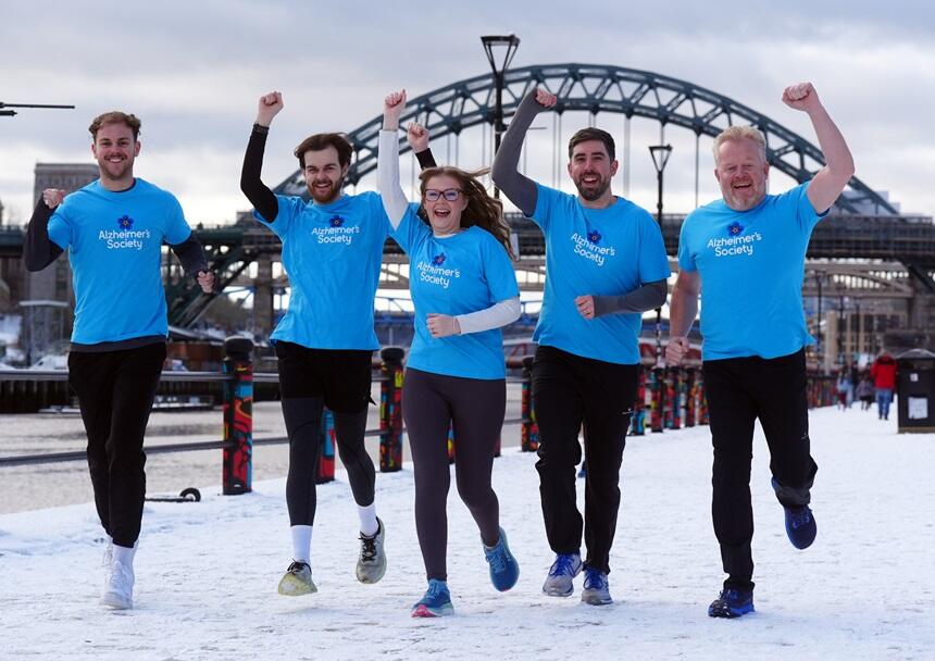 Dementia Run Club members jogging in London.