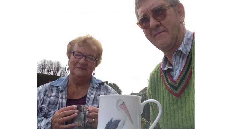 Keith and Rosemary outside