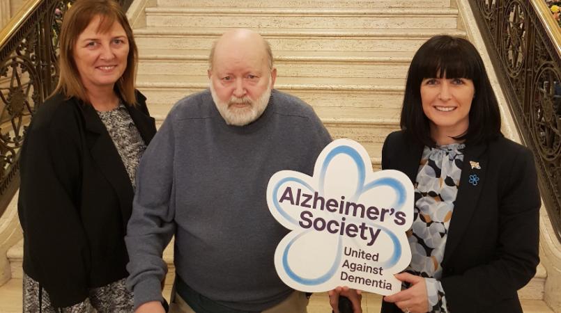 Bernadine McGrory NI Country Director Paul Burke and Alliance Party MLA Paula Bradshaw