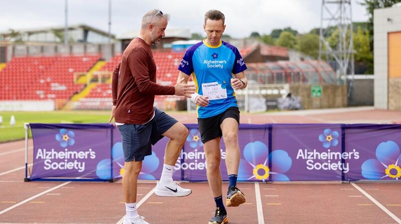 A Dementia Run Club member in training
